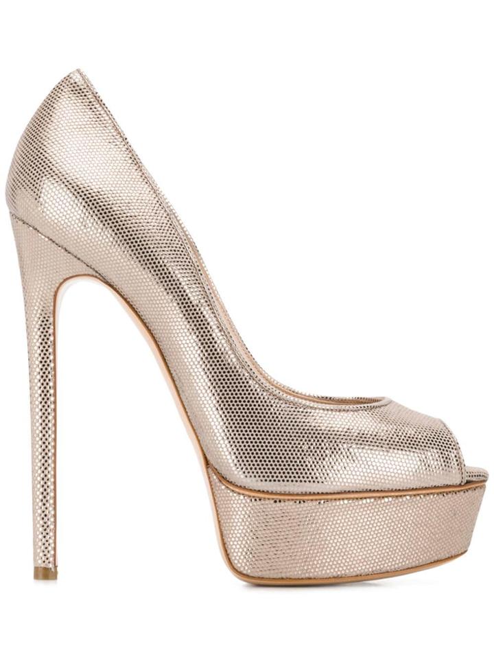 Casadei Metallic Sandals - Gold