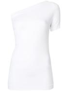 Helmut Lang One Shoulder Fitted Top - White
