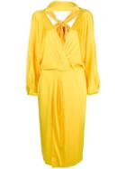 Dvf Diane Von Furstenberg Deep V-neck Dress - Yellow & Orange