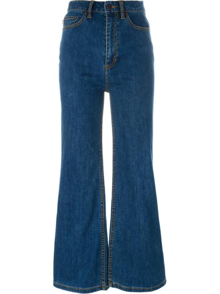 Marc Jacobs Flared Jeans, Women's, Size: 30, Blue, Cotton/polyester/spandex/elastane