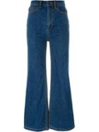 Marc Jacobs Flared Jeans, Women's, Size: 30, Blue, Cotton/polyester/spandex/elastane