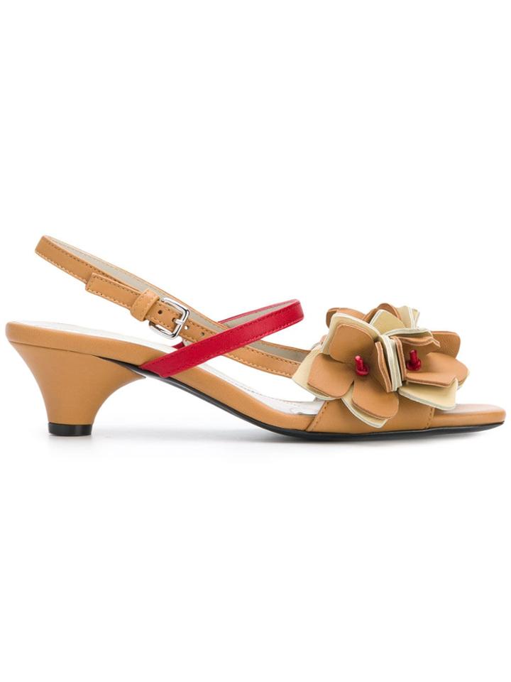 Marni Flower Sandals - Neutrals