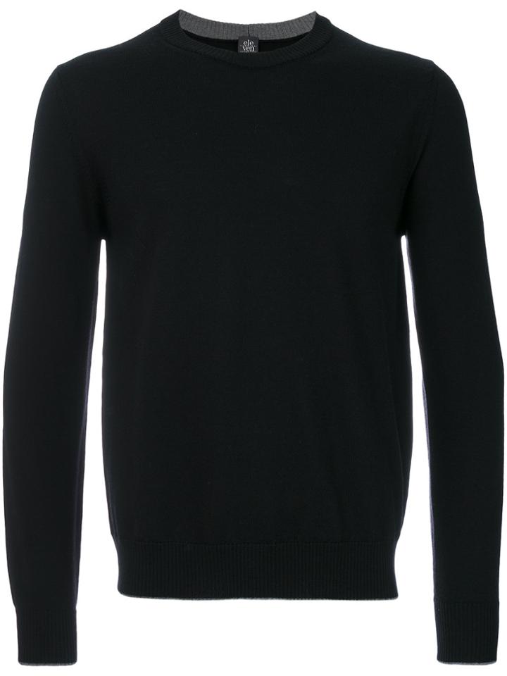 Eleventy Crew-neck Jumper - Black