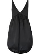 Burberry Duchess Satin Bubble Hem Dress - Black