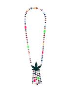 P.a.r.o.s.h. Marijuana Beaded Necklace - Multicolour