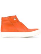 Rick Owens Island Dunk Hi-top Sneakers, Men's, Size: 43, Yellow/orange, Calf Leather/leather/rubber