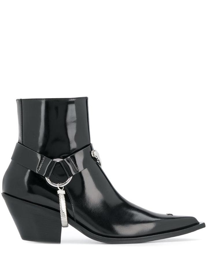 Misbhv Harnessed Leather Boots - Black