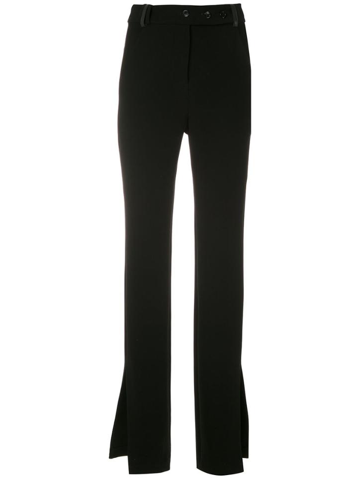 Gloria Coelho Slit Cuffs Straight Trousers - Black