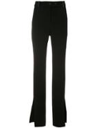 Gloria Coelho Slit Cuffs Straight Trousers - Black