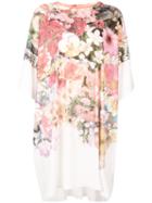 Mm6 Maison Margiela - Flower Print T-shirt Dress - Women - Cotton/polyester - M, White, Cotton/polyester