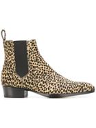 Barbanera Leopard Print Ankle Boots - Nude & Neutrals