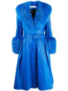 Saks Potts Foxy Single-breasted Coat - Blue