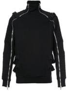 Balmain Zipped Sweater - Black