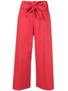 Vivetta Tie Waist Cropped Trousers - Red