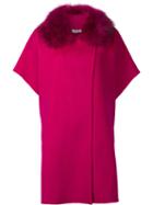 P.a.r.o.s.h. 'lovery' Coat, Women's, Size: 40, Pink/purple, Wool/marmot Fur