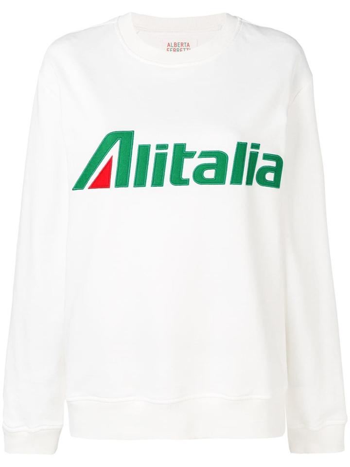 Alberta Ferretti Alitalia Sweatshirt - White