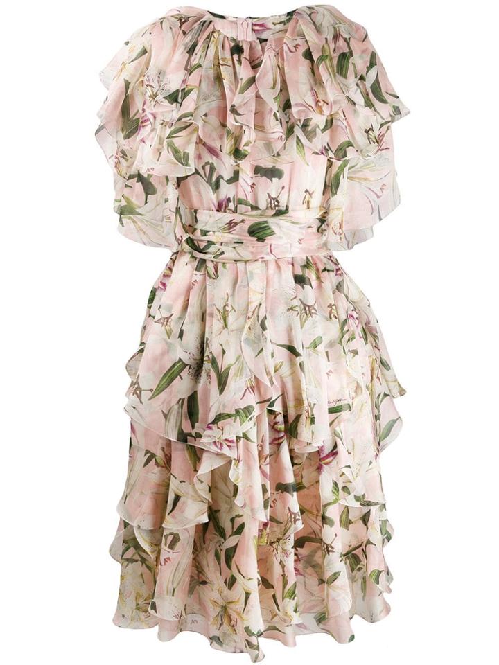 Dolce & Gabbana Short Ruffled Dress - Pink