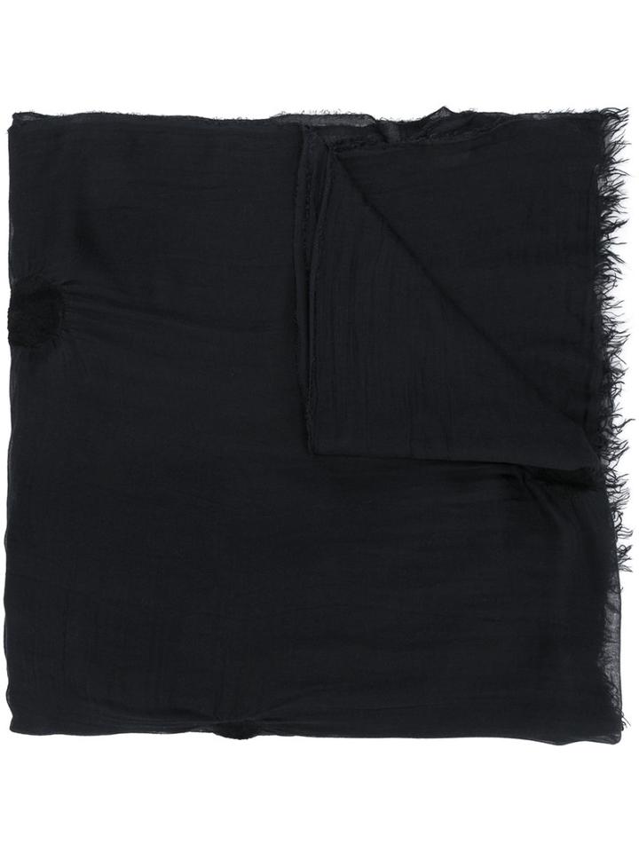Faliero Sarti Fringed Scarf, Women's, Blue, Modal/silk/wool