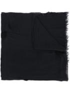 Faliero Sarti Fringed Scarf, Women's, Blue, Modal/silk/wool