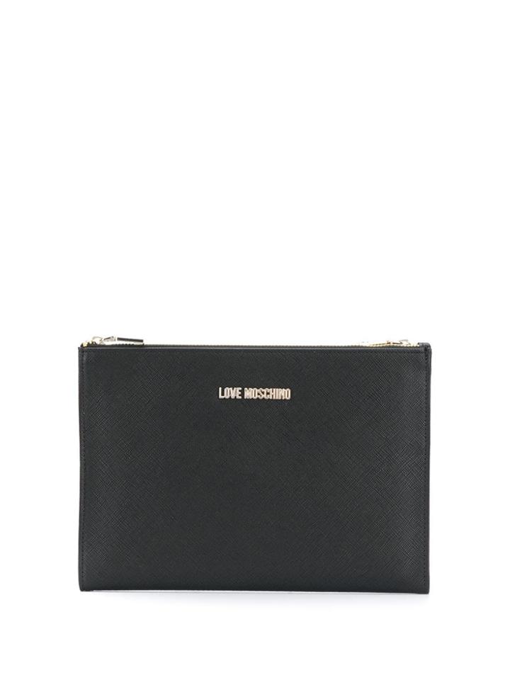 Love Moschino Two Tone Clutch Bag - Black