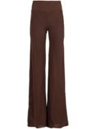 Rick Owens Palazzo Pants, Women's, Size: 44, Brown, Silk