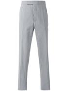 Thom Browne Pinstripe Tapered Trousers - Grey
