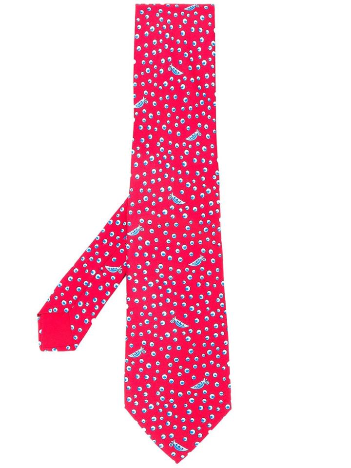 Hermès Pre-owned '2000s Patterned Tie - Red