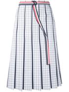 Thom Browne Striped Skirt, Women's, Size: 38, Grey, Cotton