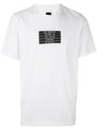 Oamc Quote Print T-shirt, Men's, Size: Medium, White, Cotton