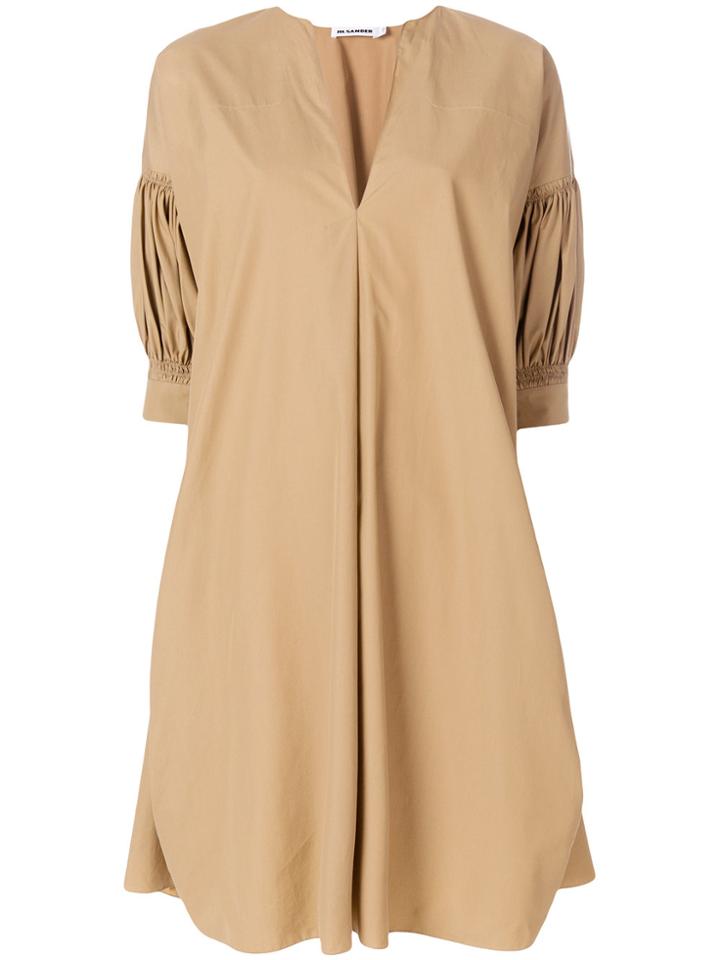 Jil Sander Tunic Style Dress - Brown