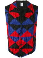 Issey Miyake Vintage Triangle Check Print Waistcoat - Multicolour