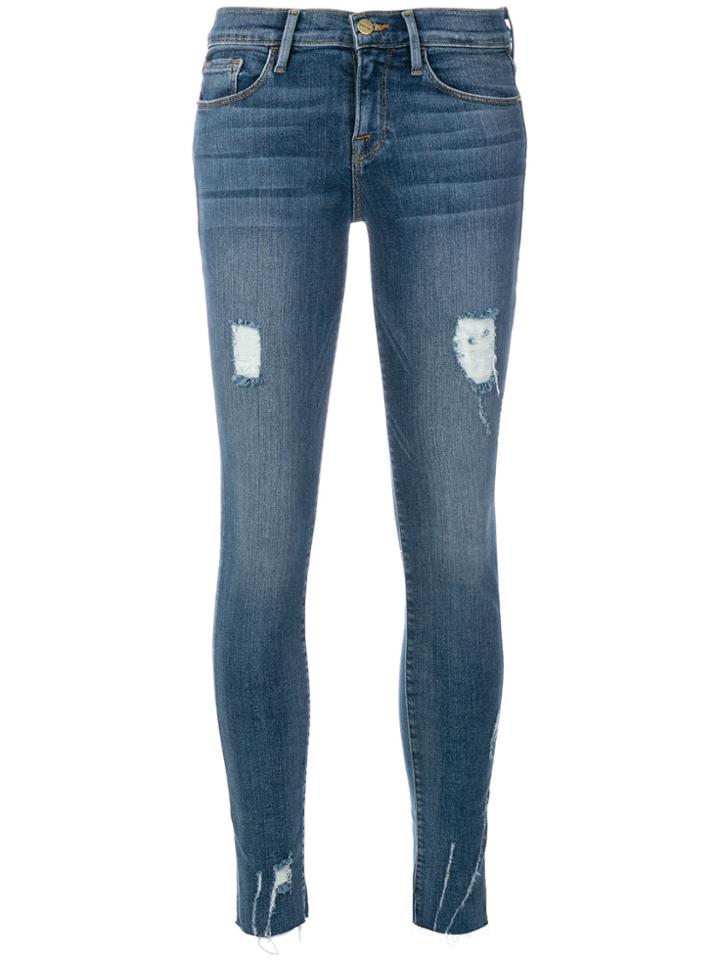 Frame Denim Raw Edge Jeans - Blue