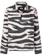 Stussy Zebra Print Sweatshirt - Neutrals