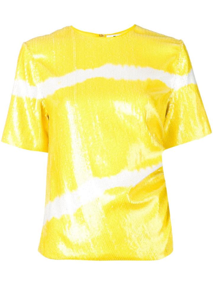 Msgm Sequin T-shirt - Yellow
