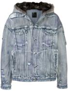 Alchemist Alchemist Milton Fur And Tweed Denim Trucker - Blue