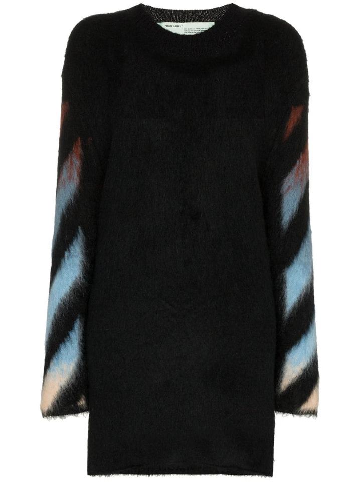 Off-white Oversized Knit Sweater - Black