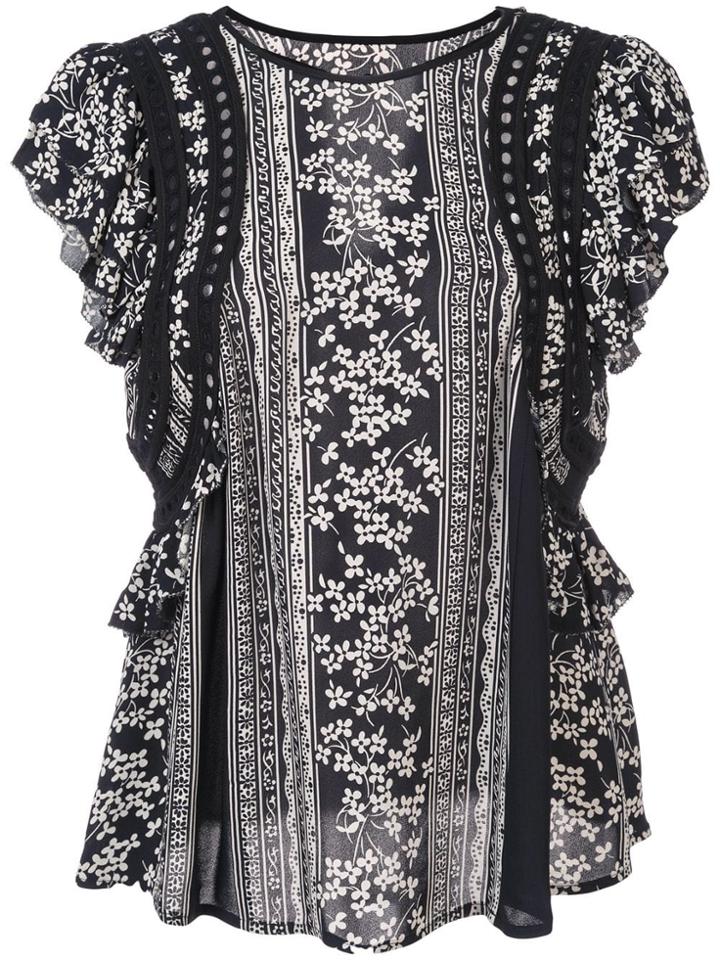Sea Floral Blouse - Black