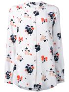 Equipment Floral Print Shirt, Women's, Size: Medium, White, Silk
