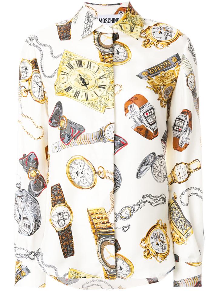 Moschino Time Print Shirt - Multicolour