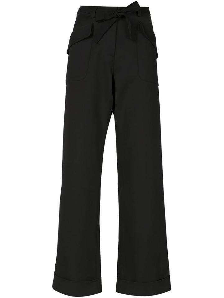 Zero + Maria Cornejo Belted Wide Leg Trousers