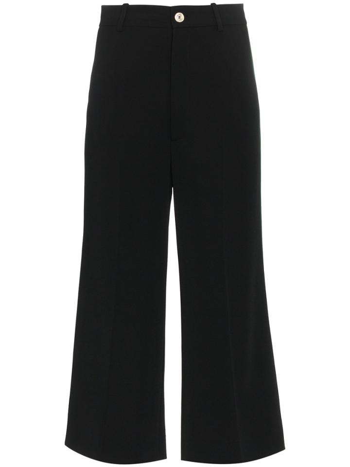 Gucci Webb Stripe Culotte Pants - Black