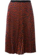 Ps By Paul Smith Hearts Print Pleated Skirt