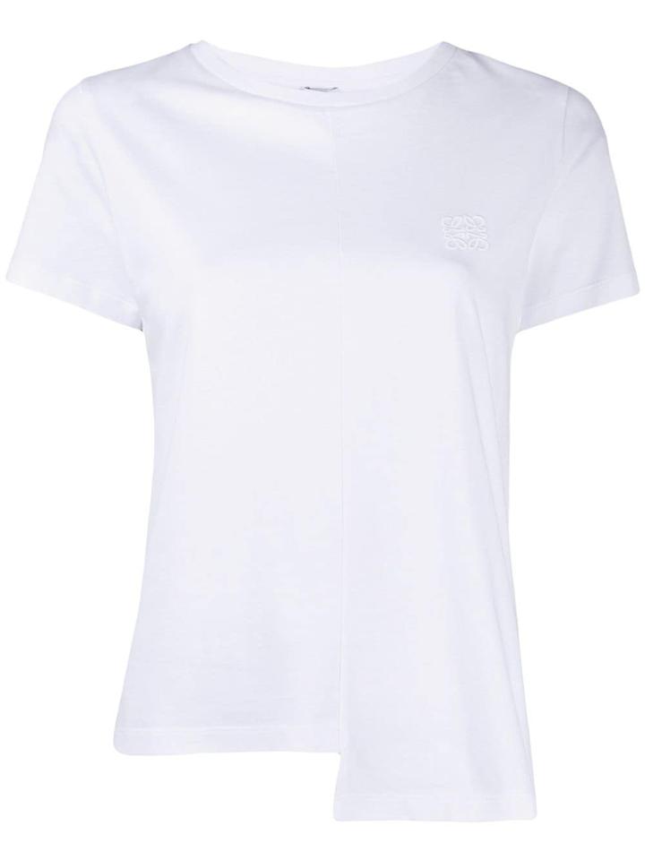 Loewe Asymmetric Hemline Logo T-shirt - White