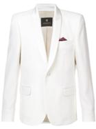 Lords And Fools Handkerchief One Button Blazer - White
