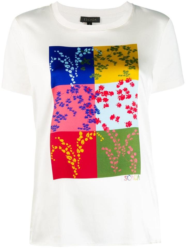 Escada Square Print T-shirt - White