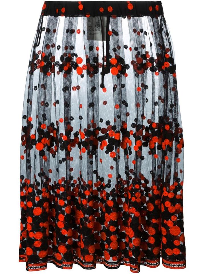 Comme Des Garcons Vintage Embroidered Dot Tulle Skirt