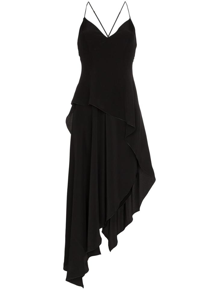 Amiri Amiri Vn Strpy Drs Kl W Asym Hem Crpe - Black