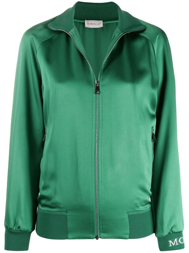 Moncler Side Stripe Zipped Sweatshirt - Green