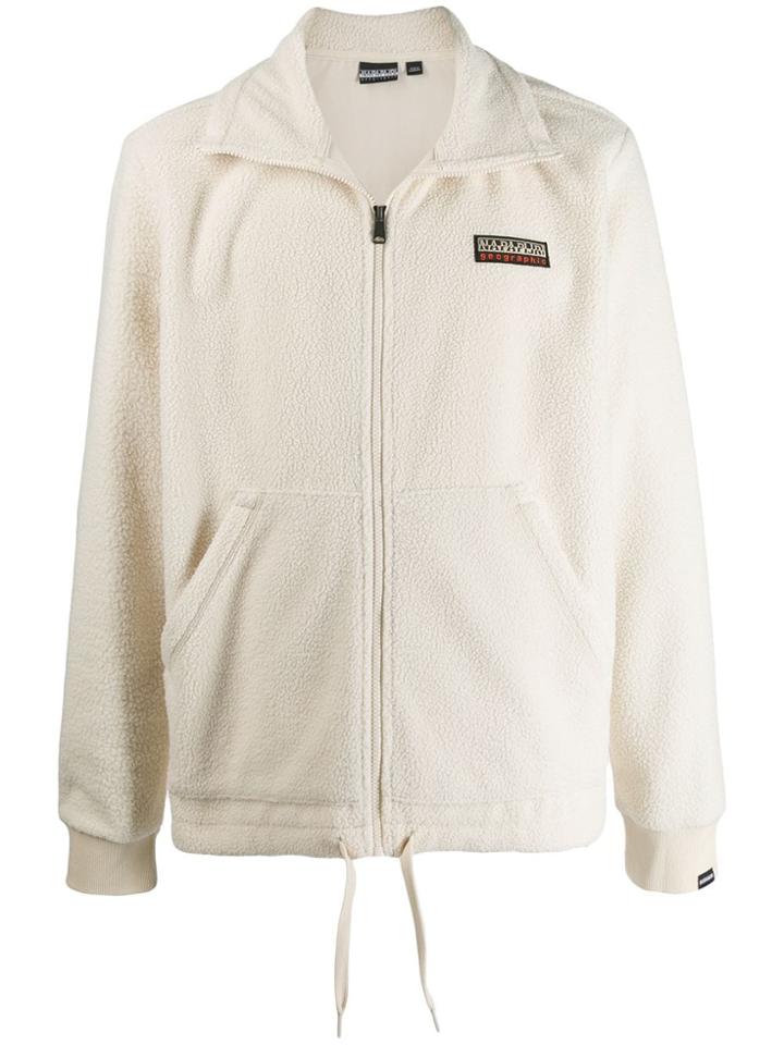 Napapijri Zipped Up Sports Jacket - Neutrals