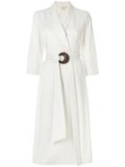 Isa Arfen Wrap-around Belted Dress - White